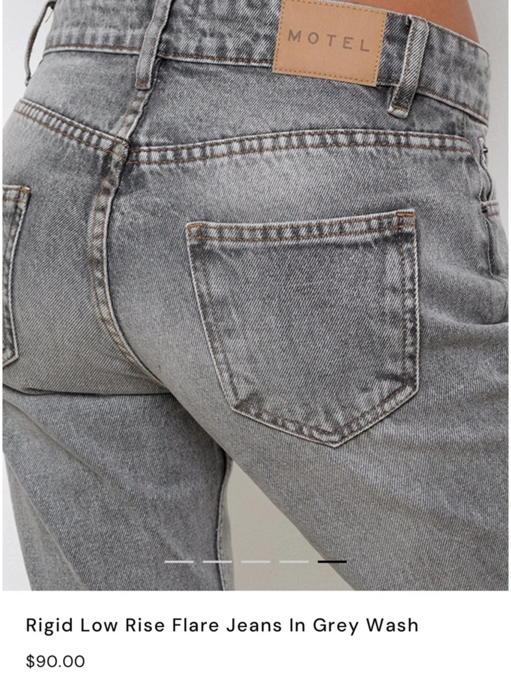 Motel Rocks Grey Boot-Cut Jeans - Picture 5 of 10